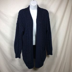 B Flawless Navy Blue Open Front Cardigan, Sz S